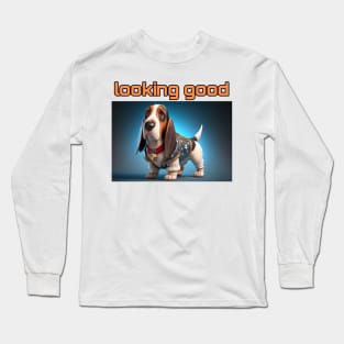 Basset Hound - Looking Good and dressed for success Long Sleeve T-Shirt